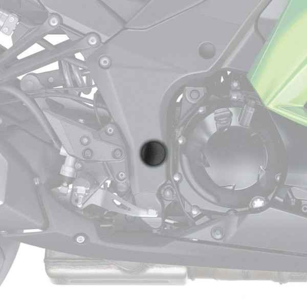 Pyramid Plastics Pyramid frame end caps | matte black | kawasaki z 1000 2010>current